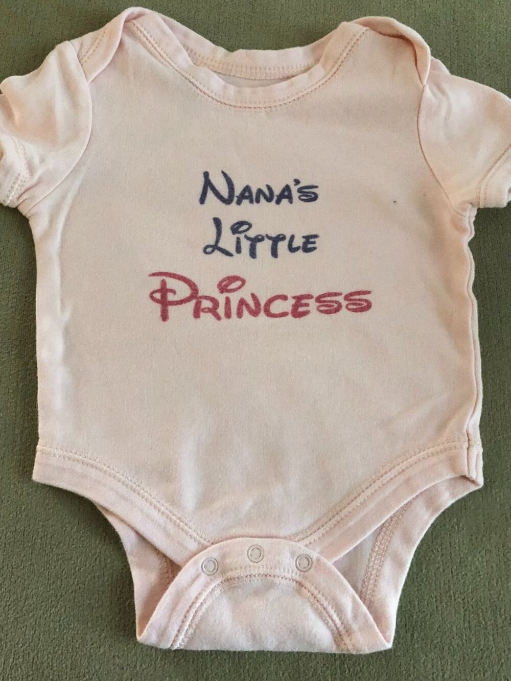 Cafe Press Baby Girl Pink Onesie Short Sleeves size 6-12 Month